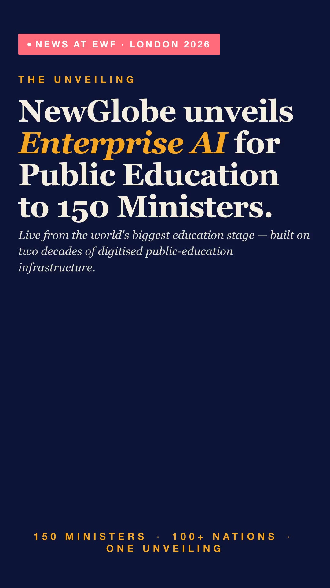 Dr. Shannon May unveiling Enterprise AI at the Education World Forum, London